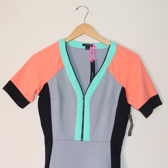 I Heart Ronson Colorblock Ponte Dress - Picture 4 of 7